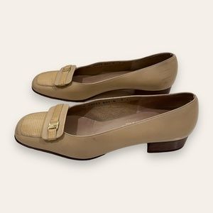 Salvatore Ferragamo Tan Leather Pump